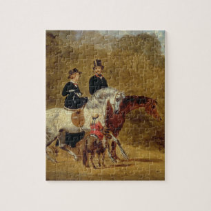 Schets van Koningin Victoria, de Prins Consort & H Legpuzzel