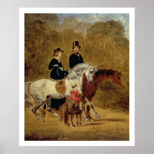 Schets van Koningin Victoria, de Prins Consort & H Poster