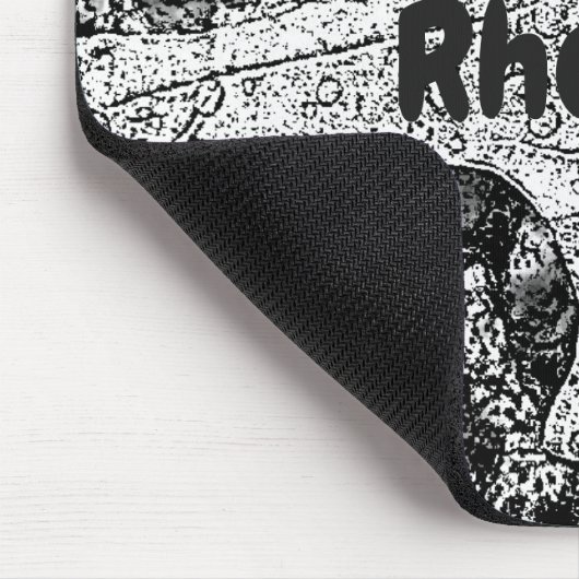 Schets van Leaf in Zwart-Wit Muismat (Hoek)