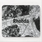 Schets van Leaf in Zwart-Wit Muismat (Voorkant)