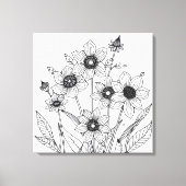 schets van lentebloemen canvas afdruk (Voorkant)
