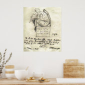 Schets van Lovecraft 1934 Poster (Keuken)