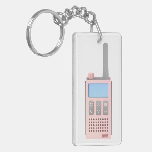 Schets van moderne walkie talkie sleutelhanger (Voorkant Links)