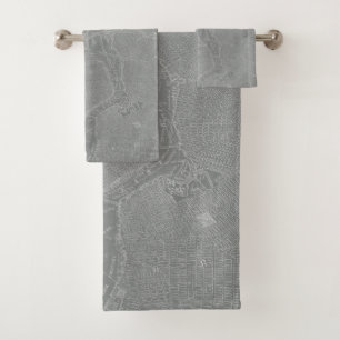 Schets van New York City Map Bad Handdoek