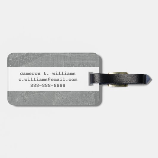 Schets van New York City Map Bagagelabel (Achterkant horizontaal)