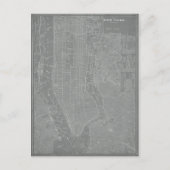 Schets van New York City Map Briefkaart (Voorkant)