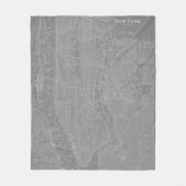 Schets van New York City Map Fleece Deken (Voorkant)