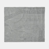 Schets van New York City Map Fleece Deken (Voorkant (Horizontaal))