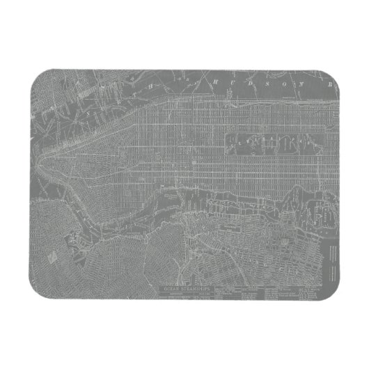 Schets van New York City Map Magneet (Horizontaal)