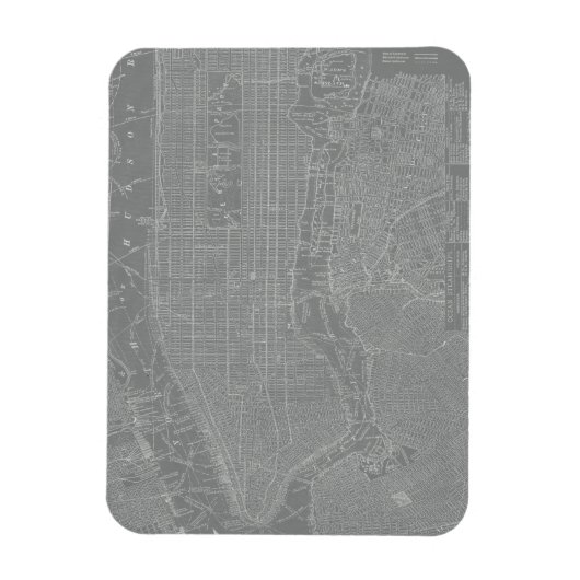 Schets van New York City Map Magneet (Verticaal)
