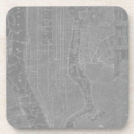 Schets van New York City Map Onderzetter (Voorkant)