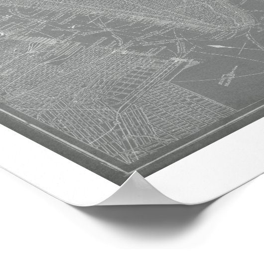 Schets van New York City Map Poster (Hoek)