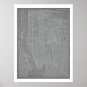 Schets van New York City Map Poster (Voorkant)