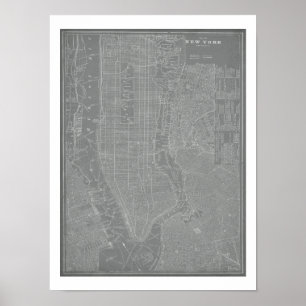 Schets van New York City Map Poster