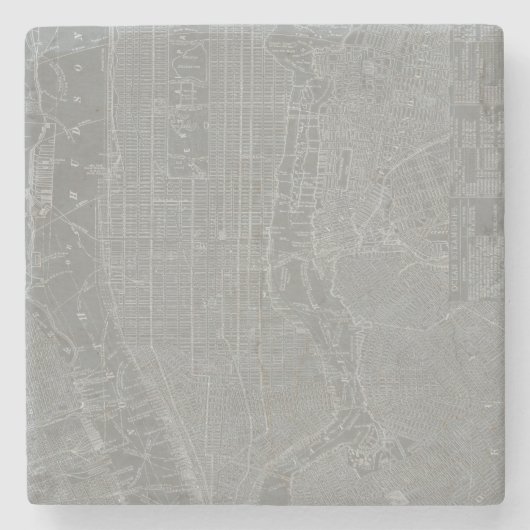 Schets van New York City Map Stenen Onderzetter (Voorkant)