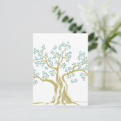 Schets van olijfbomen briefkaart (Staand voorkant)