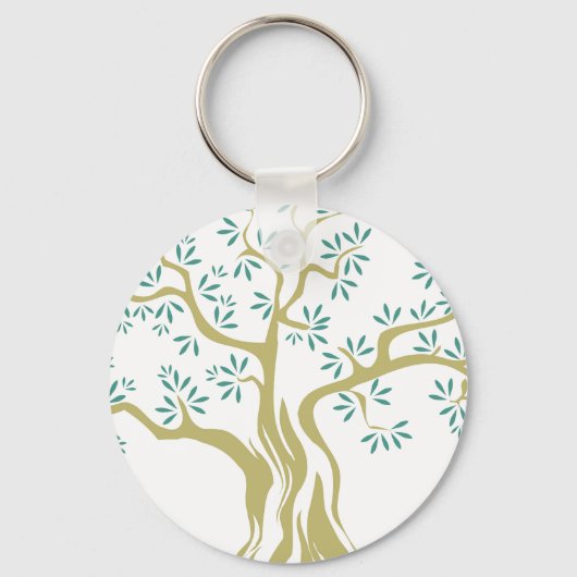 Schets van olijfbomen sleutelhanger (Voorkant)