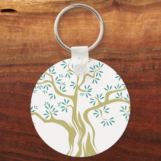 Schets van olijfbomen sleutelhanger (Voorkant)