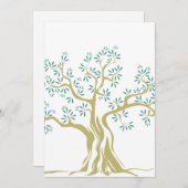 Schets van Olijfboomuitnodiging - Botanische Kaart (Voorkant / Achterkant)