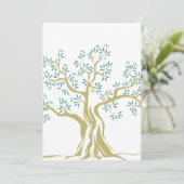 Schets van Olive Tree-uitnodiging – Botanische kaa Kaart (Staand voorkant)