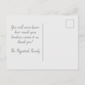 schets van pansies met liefde en Bedankt Briefkaart (Achterkant)