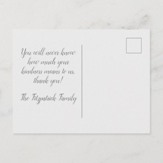  schets van pansies met liefde en Bedankt Briefkaart (Achterkant)