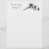 schets van Pansies met papier voor het schrijven (Voorkant)