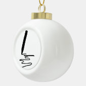 Schets van potlood Silhouette Draaien Keramische Bal Ornament (Rechts)