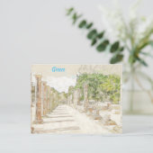 Schets van puinhopen in het Oude Olympia, Elis, Gr Briefkaart (Staand voorkant)