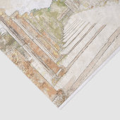 Schets van puinhopen in het Oude Olympia, Elis, Gr Tissuepapier (Detail)