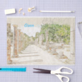 Schets van puinhopen in het Oude Olympia, Elis, Gr Tissuepapier (Craft)