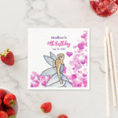 Schets van Roze Hartjes Sieraadprinses Mode Servet (Insitu)