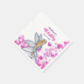 Schets van Roze Hartjes Sieraadprinses Mode Servet (Hoek)