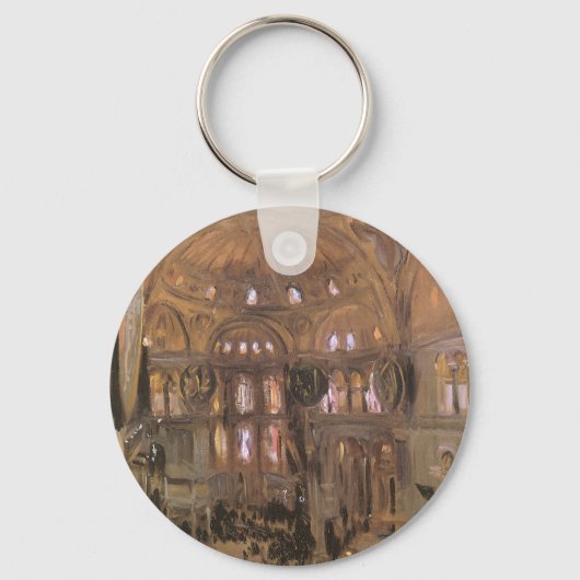 Schets van Santa Sophia door John Singer Sargent Sleutelhanger (Voorkant)