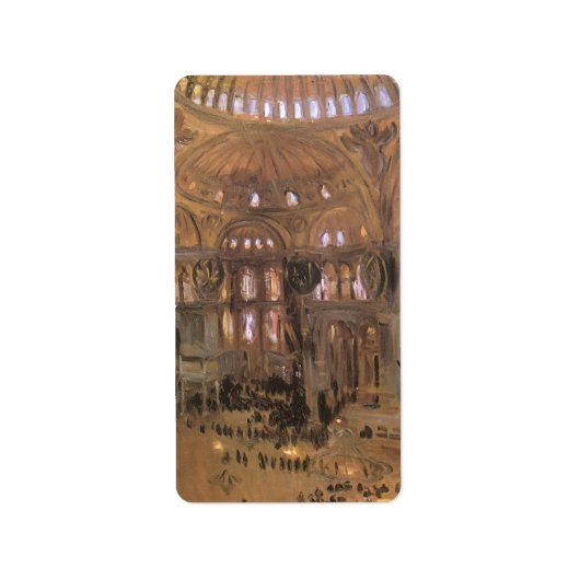 Schets van Santa Sophia van John Singer Sargent Etiket (Voorkant)