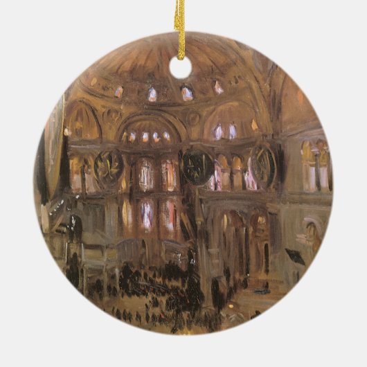 Schets van Santa Sophia van John Singer Sargent Keramisch Ornament (Achterkant)
