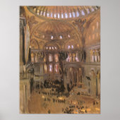Schets van Santa Sophia van John Singer Sargent Poster (Voorkant)