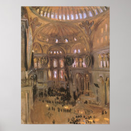 Schets van Santa Sophia van John Singer Sargent Poster