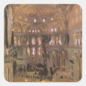 Schets van Santa Sophia van John Singer Sargent Vierkante Sticker (Voorkant)