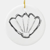 Schets van schelpen keramisch ornament (Achterkant)