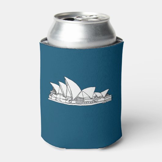 Schets van Sydney Opera House Australia Blikjeskoeler (Blikje Voorkant)