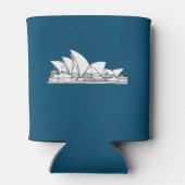 Schets van Sydney Opera House Australia Blikjeskoeler (Achterkant)