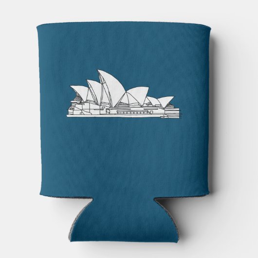 Schets van Sydney Opera House Australia Blikjeskoeler (Achterkant)