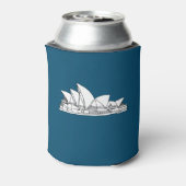 Schets van Sydney Opera House Australia Blikjeskoeler (Blikje Achterkant)