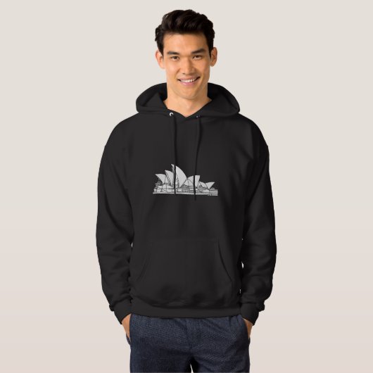 Schets van Sydney Opera House Australia Hoodie (Voorkant volledig)