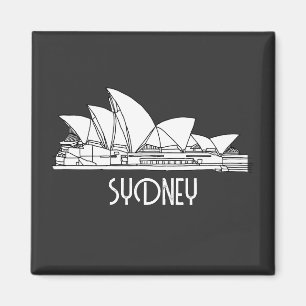 Schets van Sydney Opera House Australia Magneet