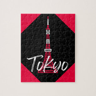 Schets van Tokyo Tower, Minato, Tokio, Japan Legpuzzel