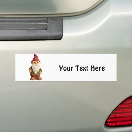 Schets van Tuinkabouter Bumpersticker (Op auto)