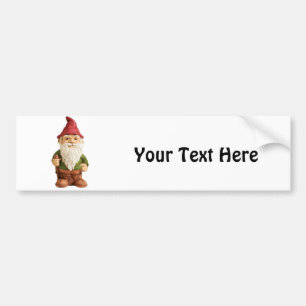 Schets van Tuinkabouter Bumpersticker