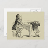 Schets van twee Mannen spellen Briefkaart (Voorkant / Achterkant)